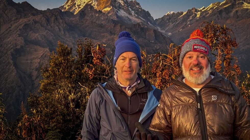 Bob and David Climb Machu Picchu film still