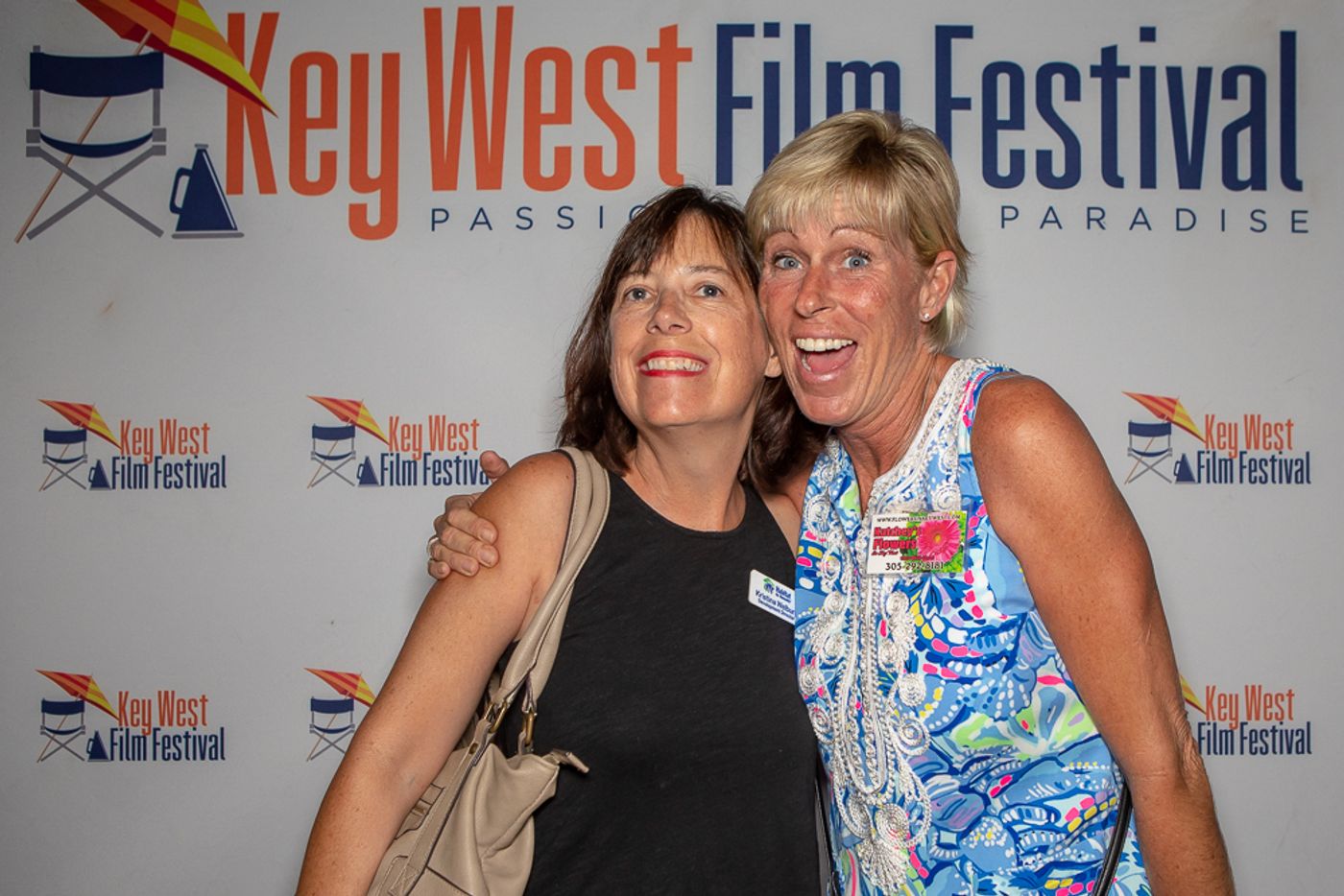 Step-and-repeat photography at the Key West Film Festival